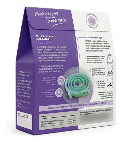 Ohm Collar Calmante Para Gato Holliday Relajante Feromona Azul Claro