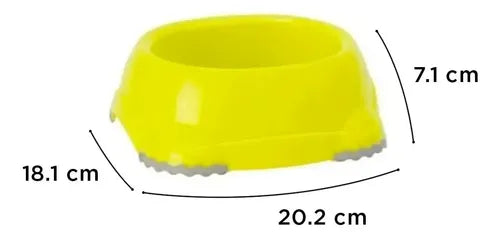 Plato Para Mascotas Smarty Bowl Mediano 735 Ml Amarillo
