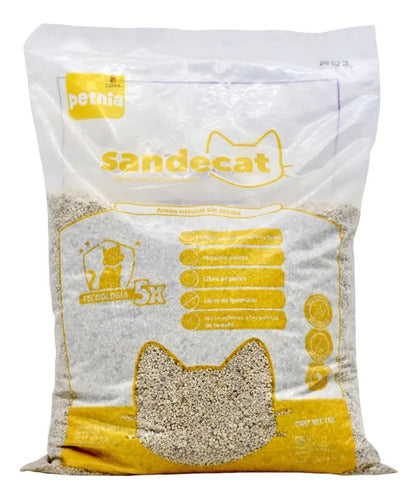 Arena Natural Sin Aroma Para Gato Sandecat 3 Kg