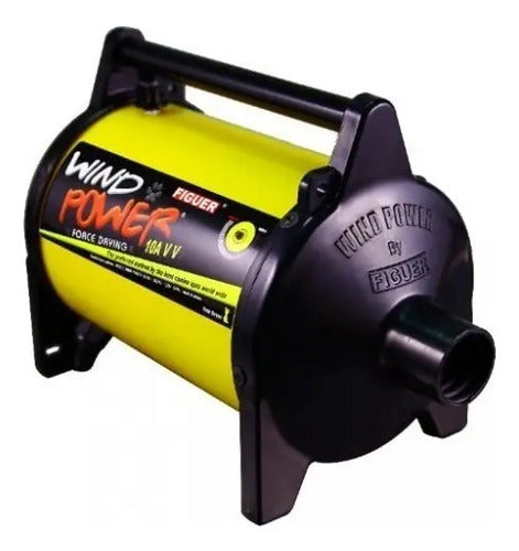 Secadora Para Mascotas Wind Power Velocidad Variable 10 Amp Color Amarillo 1000w