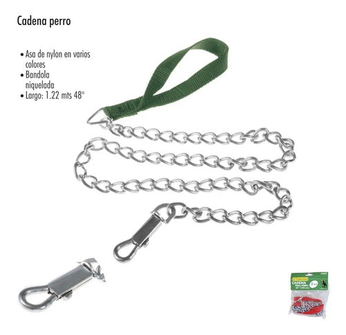 Correa-cadena De Paseo Para Perro 1.22 Metros X 4.5 Mm