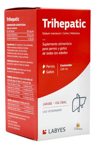 Trihepatic 100 Ml Labyes Protector Hepático Perros Y Gatos