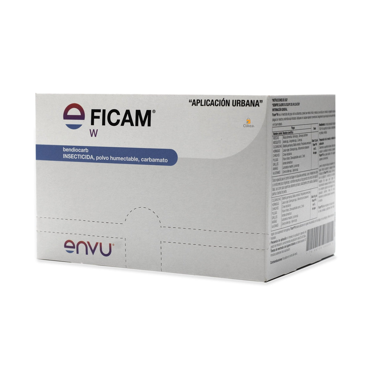 Ficam W Envu 10 sobres de 12 g — caja completa, frente y lateral