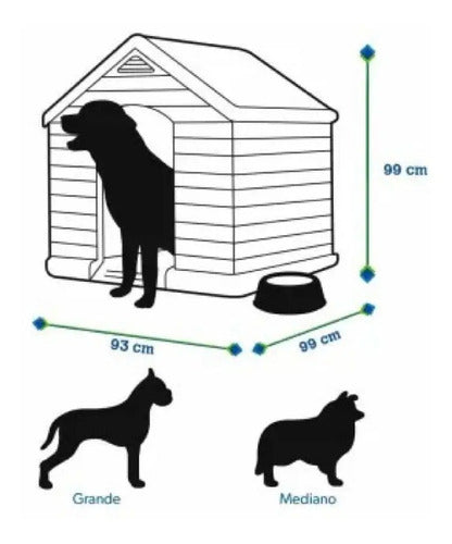 Casa Grande Para Perros Razas Medianas Y Grandes Exteriores Gris