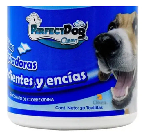 30 Toallitas Limpiadoras Dientes Y Encias Perfect Dog Clean