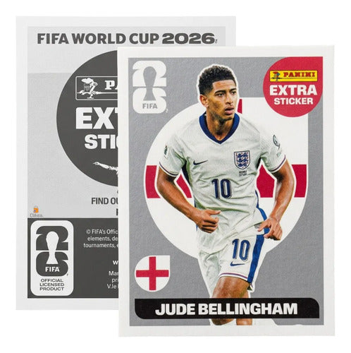 Extra Stickers Originales Panini Mundial 2026 A Elegir Jude Bellingham Plata 2026