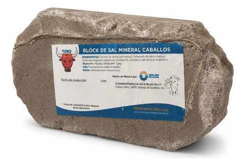 Minerales Block De Sal Caballos 2kg
