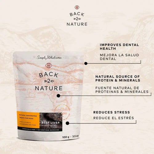 Back 2 Nature Premios Deshidra. Hígado Res 100 Grs Tipo De Carne Hígado