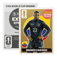 Extra Stickers Originales Panini Mundial 2026 A Elegir Moisés Caicedo Oro 2026