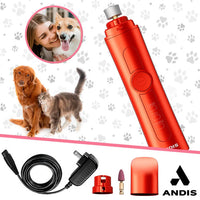 Molinillo Andis Pet Eléctrico Para Uñas De Perros Y Gatos Con Batería De Larga Duración Naranja Claro Mediano
