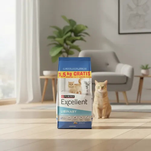 Excellent Urinary Para Gato Bulto 7.5kg + 1.5kg De Regalo
