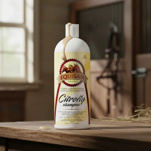 Equisan Citrofly Shampoo Para Caballo 946 Ml Aloe Vera