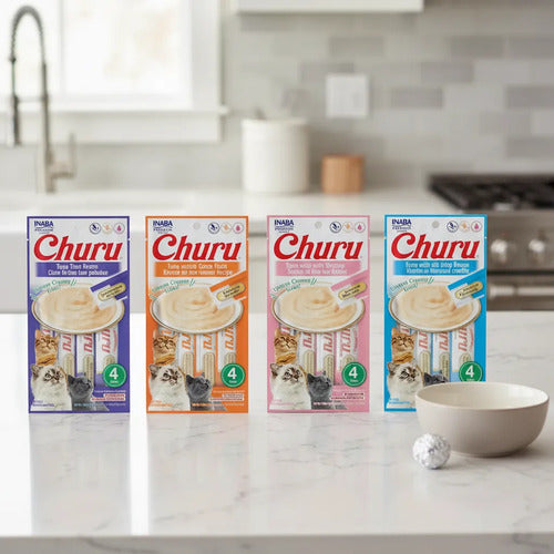 Churu Golosina Premios Para Gatos Sabores Combinados 24 Pz