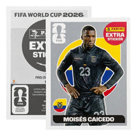 Extra Stickers Originales Panini Mundial 2026 A Elegir Moisés Caicedo Plata 2026
