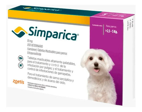 Simparica 1 Tableta para Perros 2.5-5 Kg