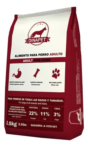 Alimento Dinapet  Perro Adulto  Bolsa De 2.5kg