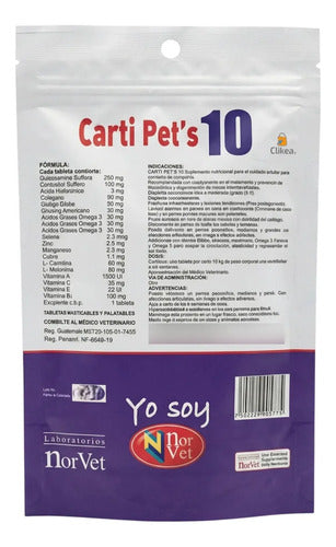 Tabletas Carti Pets 10, 30 Tabletas Condroprotectoras