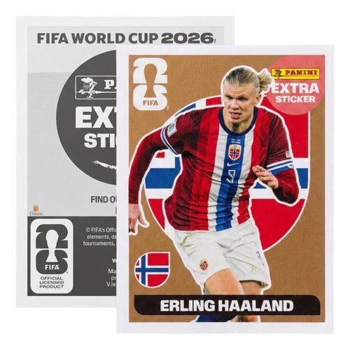 Extra Stickers Originales Panini Mundial 2026 A Elegir Erling Haaland Bronce 2026