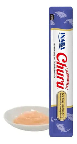 Premios Churu Para Gatos Snack Atún Con Almeja Caja Con 24pz