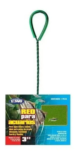 Red De Malla Gruesa Lomas Para Acuarios 3'' Verde Oscuro