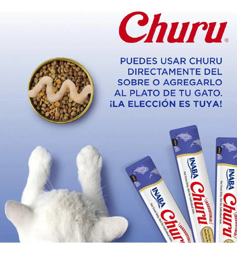 Premios Churu Para Gatos Snack Atún Con Almeja Caja Con 24pz