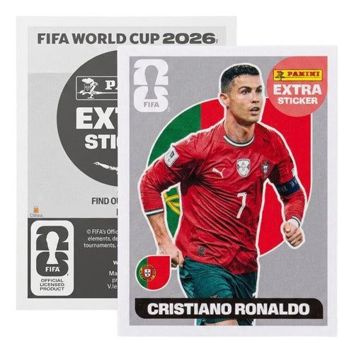 Extra Stickers Originales Panini Mundial 2026 A Elegir Cristiano Ronaldo Plata 2026