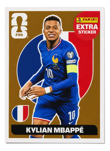 Extra Stickers Originales Panini Mundial 2026 A Elegir Kylian Mbappé Plata 2026