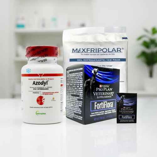 Azodyl Vetoquinol Frasco 90 Cap Refrigerante + Fortiflora