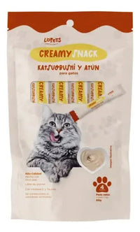 Creamy Snacks Lopets Katsuobushi Y Atun Para Gato  60g