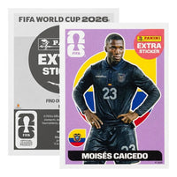 Extra Stickers Originales Panini Mundial 2026 A Elegir Moisés Caicedo Morado 2026
