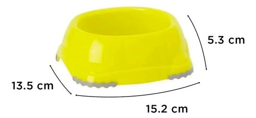 Plato Para Mascotas Smarty Bowl Chico 315 Ml Amarillo