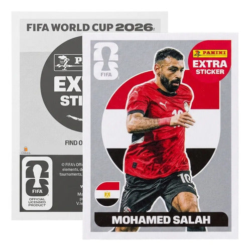 Extra Stickers Originales Panini Mundial 2026 A Elegir Mohamed Salah Plata 2026