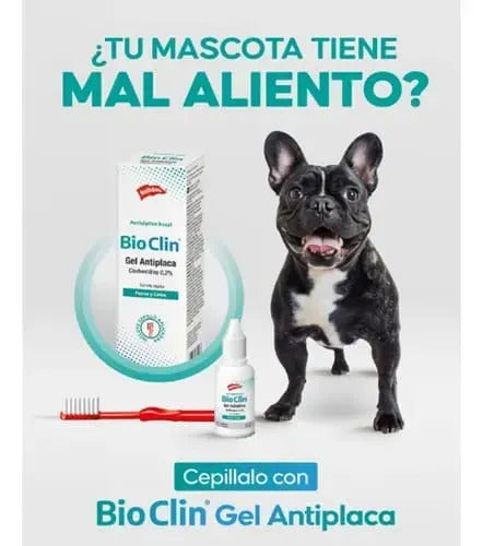 Holliday Gel Antiplaca Bioclin Perros Gatos 20ml Sin Sabor Con Cepillo