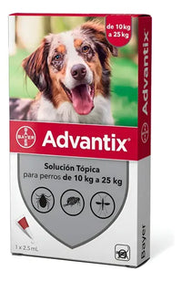 Advantix Pipeta Antipulgas Y Garrapatas Perros 10-25 Kg