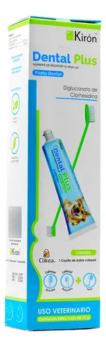 Kiron Dental Plus Pasta Y Cepillo Para Perros Y Gatos Menta