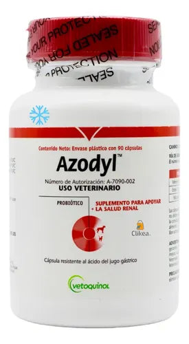 Azodyl Vetoquinol Frasco 90 Cap Refrigerante + Fortiflora