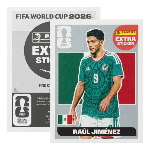 Extra Stickers Originales Panini Mundial 2026 A Elegir Raúl Jiménez Plata 2026