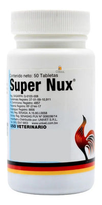Super Nux Estimulante Del Apetito Gallos Vetinova 50 Tabs
