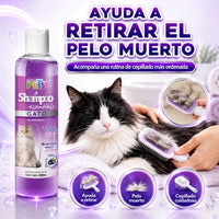 Shampoo Para Gato Essentials Fancy Pets 250 Ml, Limpieza Profunda Para Todo Tipo De Pelo, Suaviza, Hidrata, Ayuda Al Cepillado Y Deja Aroma A Mora Azul