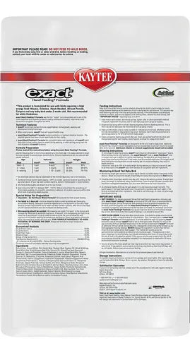 Papilla Para Polluelos De Guacamaya Kaytee Exact 2.27kg