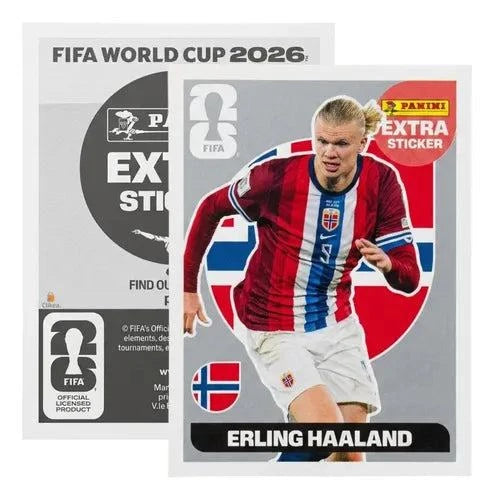 Extra Stickers Originales Panini Mundial 2026 A Elegir Erling Haaland Plata 2026