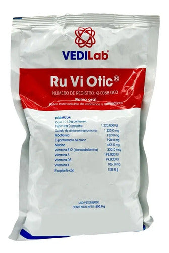 Ruviotic Vitaminas Aves Y Animales 500 Gramos Ru Vi Otic