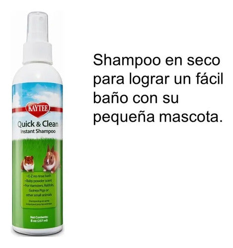 Shampoo Sin Enjuague Para Conejo Cuyo Hamster Kaytee