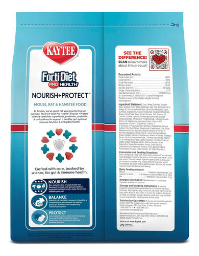 Alimento Cubos Kaytee Forti-diet Prohealth Ratón Rata Hámster 1.36kg
