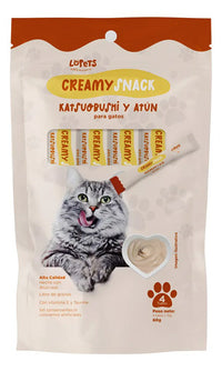 Creamy Snacks Lopets Katsuobushi Y Atun Para Gato  60g