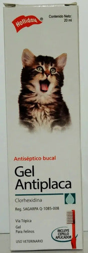 Holliday Gel Antiplaca Bioclin Perros Gatos 20ml Sin Sabor Con Cepillo