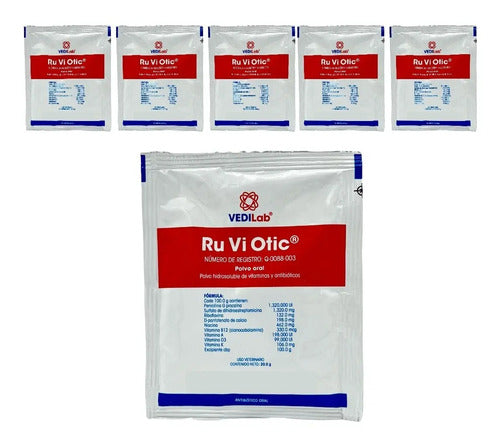 10 Sobres De 20 Gramos Ruviotic Vitaminas Aves Ru Vi Otic