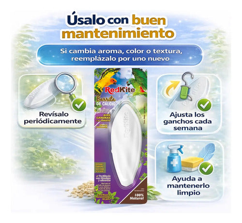Hueso De Jibia Para Aves De Ornato Barra De Calcio 40 Gr Vitamina A D3 Y Magnesio Auxiliar Para Desgaste Natural De Pico Y Garras Ideal En Postura Y Muda De Pluma