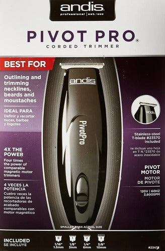 Maquina De Acabado Andis Pivotpro Delinear Barba Y Cabello Negro