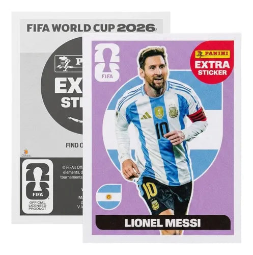 Extra Stickers Originales Panini Mundial 2026 A Elegir Lionel Messi Morado 2026